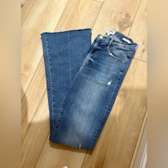 FRAME- HIGH RISE FLARE JEANS “le high flare” - Picture 4 of 6